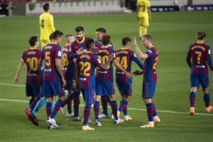 بارسلونا 4 - 0 ویارئال؛ خط و نشان کومان برای لالیگا