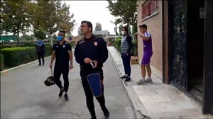 حضور رحمتی در مجموعه کارگران پیش از آغاز اولین جلسه تمرین شهرخودرو