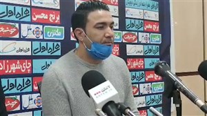 کنفرانس خبری نکونام پس از دیدار برابر نساجی