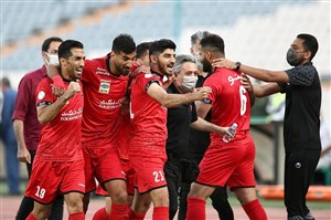 گزارش بازی پرسپولیس و نساجی تاریخ 1400/01/19